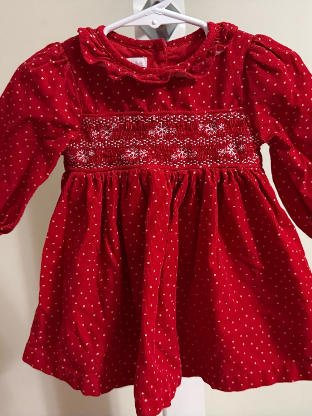 Bonnie Baby Smocked Snowflake Dress - Picture 4 of 8